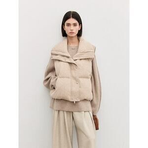 Atorie Sleeveless Padded Vest - One Size - Coffee